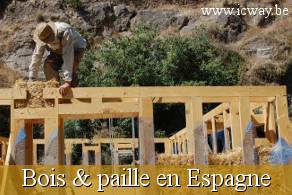 Chantier participatif paille Espagne Granada - Eco-construction bois et paille